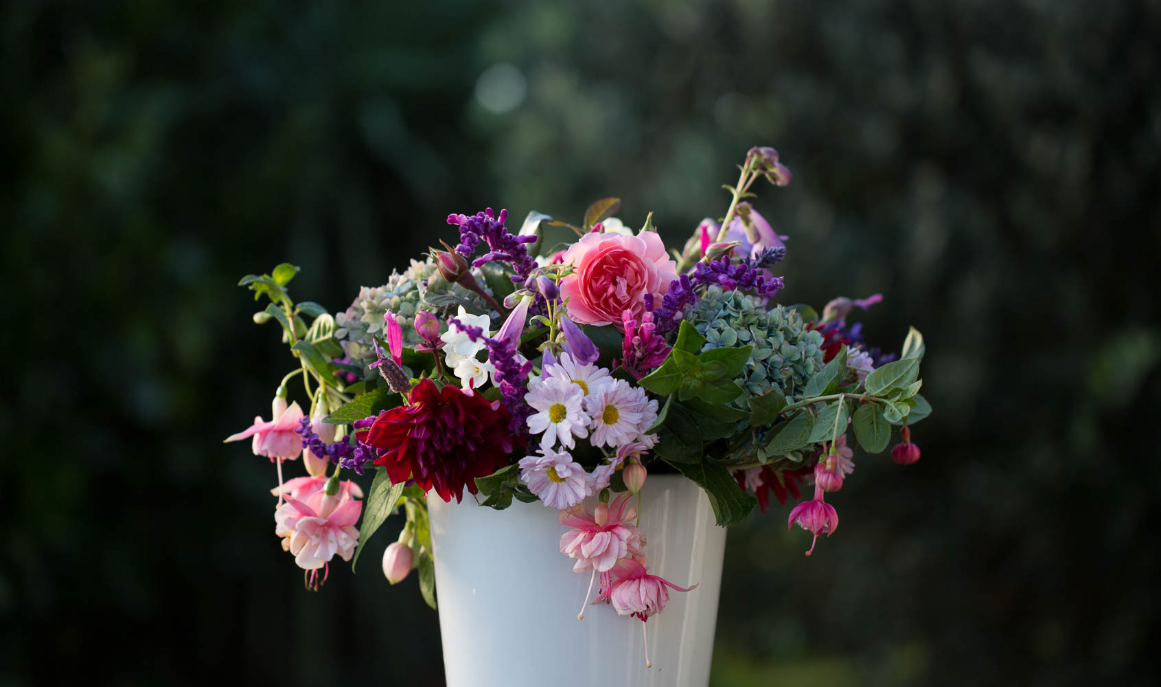 Cut Flowers Autumn Dahlia, Chrysanthemum, Roses, Hydrangeas and Fuschia