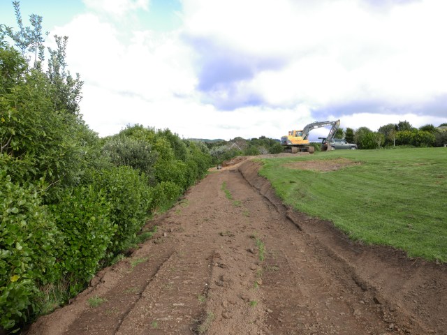 Septic tank irrigation drainage field