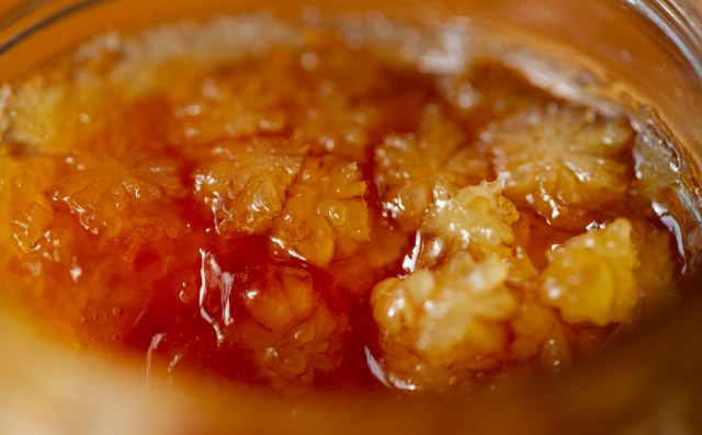 Crystalised honey in shapes like flowers